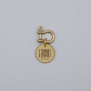 Karabiner Schloss rund goldfarben